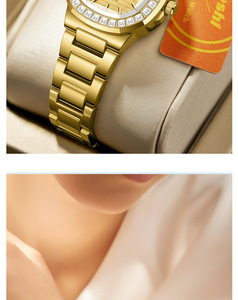 Reloj de mujer con movimiento de cuarzo Reloj de pulsera de moda de lujo ligero - Product Image 5