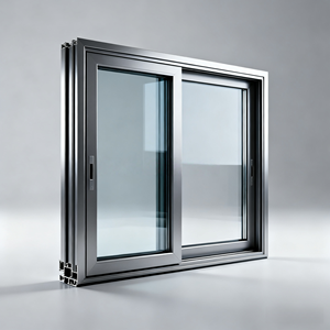 Fenêtre en aluminium à rupture de pont thermique, <span class=keywords><strong>double</strong></span> <span class=keywords><strong>vitrage</strong></span> moderne, insonorisée, certifiée Energy Star, sur mesure pour villa et hôtel - Product Image 1