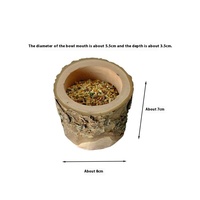 Grande mangeoire ronde classique en bois écologique pour hamsters et petits animaux, toutes saisons
