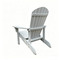 Chaise Adirondack en plastique imperméable avec structure en acier résistante aux UV, confortable, empilable, portable, pour l'extérieur