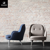 Fauteuil simple pour salon, style nordique, en cuir et tissu, inclinable, moderne, modèle hôtelier, fauteuil design personnalisé
