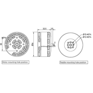 <span class=keywords><strong>MIAT</strong></span> M5015 Herstellerpreis Schubflugzeugmodell Unbemanntes Luftfahrzeug UAV 48V Starker Leistungsfähiger 11000rpm BLDC-Motor Metall - Product Image 4