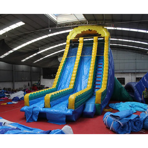 Toboggan aquatique gonflable commercial certifié à trois voies en PVC, château gonflable pour la plage et le plaisir estival des enfants et des adultes - Product Image 3