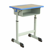 Chaise d'Étudiant Réglable en Bois avec Design Moderne et Panier à Livres Intégré Sous le Bureau pour les Salles de Classe Scolaires