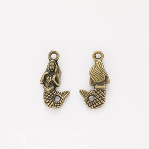 Conector de Aleación con Forma de Sirena Escamosa y Rizada para Diseño de Pulseras Costeras - Product Image 2