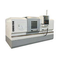 Tour CNC à banc plat horizontal CKE6150 Jiucheng, robuste, 3 axes, commande FANUC, haute précision, 4 stations, pour usinage des métaux