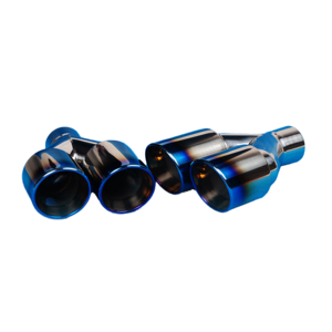 WYTT 89mm Automotive Y-vormige dubbele uitlaatdemper voor Civic/X3/A3/A1, 1,5 mm dik roestvrij staal, bakblauw gepolijst, 1 jaar garantie - Product Image 4