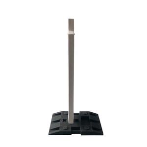 Postes delineadores de tráfico de panel vertical Cinta reflectante blanca y roja con base de goma negra Barrera de seguridad de autopistas de 43 pulgadas - Product Image 2