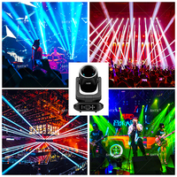 SHTX - Lo Último en Luces Móviles LED de 200W para DJ, Discotecas, Fiestas, Bodas y Escenarios, con Anillo LED, Luz Móvil de 200 Vatios para Escenario