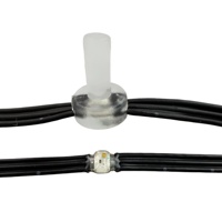 MINI EOV 100ct/50ct DC12V SK6812-RGBW IC Guirlande lumineuse à pixels adressables 12mm 3 broches 20AWG Câble noir 10cm IP67