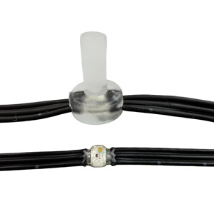 Lampu String Pixel MINI <span class=keywords><strong>EOV</strong></span> 100ct/50ct DC12V SK6812-RGBW IC Addressable 12mm Seed 3Pin 20AWG Kabel Hitam 10cm IP67 - Product Image 1
