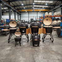 Barbecue en céramique de style Kamado OEM 24'' XXL, four extérieur professionnel en acier inoxydable