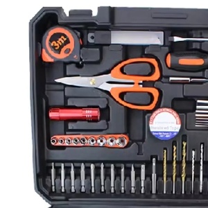 Ensemble d'outils professionnels pour la maison de 59 pièces avec perceuse à percussion, kit de quincaillerie portable pour la réparation et l'entretien à domicile, boîte à outils de bricolage - Product Image 2