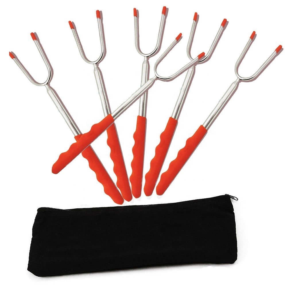 Premium Enfants Extra Long 45 ''Bâtons de Torréfaction de Guimauve Télescopique BARBECUE Fourchettes