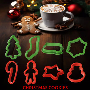 Ensemble de 8 emporte-pièces de Noël en plastique, outil de moule pour la cuisson des enfants - Product Image 2