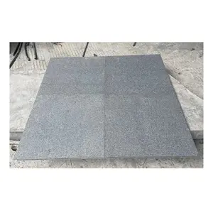 Carrelages de sol de construction bon marché flambé en pierre de granit gris foncé g603 g602 pour l'extérieur en granit de Chine