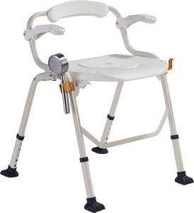 Inodoro de ducha multiusos con reposabrazos plegable para personas mayores y discapacitadas - Product Image 2