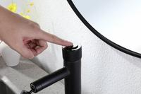 Keran Kamar Mandi Satu Lubang Pegangan Tunggal Model Deck Mount Kuningan Hitam Modern Keramik untuk Wastafel dengan Bidet