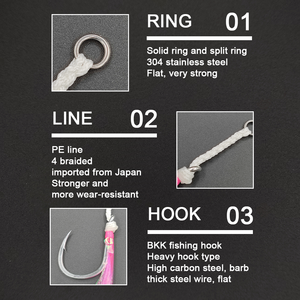 XUHANG, gancho <span class=keywords><strong>de</strong></span> asistencia para Jigging lento con púas, señuelo <span class=keywords><strong>de</strong></span> pesca <span class=keywords><strong>de</strong></span> arrastre <span class=keywords><strong>de</strong></span> tiburón y bagre con brillo luminoso UV <span class=keywords><strong>de</strong></span> una sola lengüeta - Product Image 4
