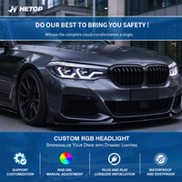 Phares HETOP G30 2017-2020 pour BMW Série 5 (avant LCI) – Kit de mise à niveau personnalisé triple couleur, multi-modes, personnalisable, unique, avec OSS