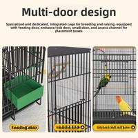 Nouvelle Cage à Oiseaux Rectangulaire de Luxe pour Perroquets, en Fil d'Acier à Faible Teneur en Carbone, avec Broderies Œil de Perle et Peau de Tigre, Grande Taille pour Villa