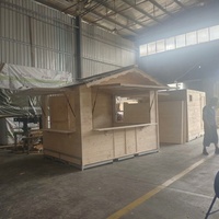 Stands de marché de Noël pliables en bois préfabriqués