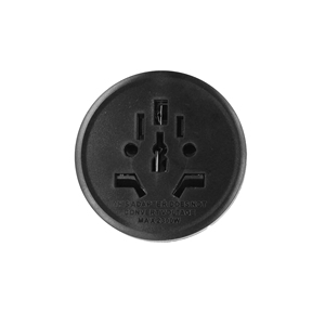 Adattatore da Viaggio Nero da Presa Schuko 16A a Presa UK USA AUS CN 2300W Max con Funzione QC3.0 Porta AC & DC per Viaggi - Product Image 2