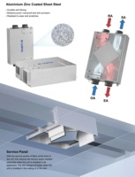 ERV Ventilation 1000m3/h HVAC Système Pièces Récupérateur d'air Récupération de chaleur Ventilation pour bureau à domicile Salle de lecture Économie d'énergie