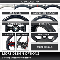 Volant en cuir blanc et fibre de carbone forgée pour Mercedes Benz W204 W205 W211 W213 W212 W222 EQA E550 G63 C63 AMG GT