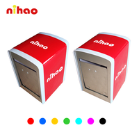 NIHAO Distributeur de mouchoirs en métal, boîte à mouchoirs rectangulaire avec logo personnalisé pour la maison et les hôtels