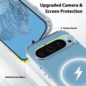 Étui de charge sans fil magnétique puissant transparent pour Google Pixel 9 Pro, couverture d'accessoires de téléphone portable - Product Image 2