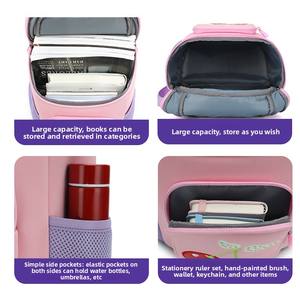 Sacs d'école pour enfants, sacs d'école à nœud papillon pour les filles du primaire, protection de la colonne vertébrale, respirant, confortable - Product Image 2