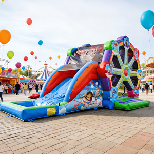 บ้านลมสไปเดอร์แมนเชิงพาณิชย์พร้อมสไลเดอร์ คุณภาพสูง วัสดุพีวีซี ติดตั้งง่ายสำหรับงานปาร์ตี้ - Product Image 1
