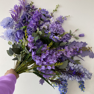 Multicolor- purple blue Flores Artificiales super flying rondine No.2 per la decorazione di nozze - Product Image 6