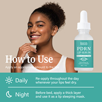 Sérum pour les lèvres PDRN avec acide hyaluronique, collagène, soin de la barrière cutanée des lèvres, essence exfoliante douce pour les lèvres