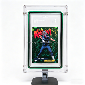 SYP Promotion : Étui magnétique transparent en acrylique pour carte gradée Panini National Treasures <span class=keywords><strong>2020</strong></span> Joe Burrow RSC JB NFL Gear Signature - Product Image 1