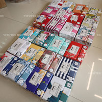 Ensemble de draps de lit de Noël en microfibre douce de luxe, 6 pièces, avec taie d'oreiller, ensemble de draps de lit ajustés de Noël