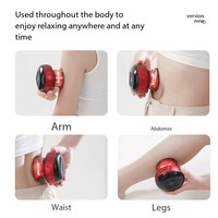Ensemble de ventouses électriques thérapeutiques rechargeables, appareil de massage chauffant en plastique pour méridiens, instrument de massage par aspiration sous vide pour le corps