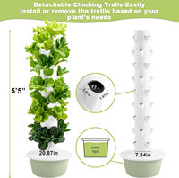 Tour hydroponique à 9 niveaux à circulation continue, système de culture vertical compact pour des légumes-feuilles et des herbes à haut rendement