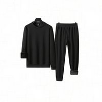 FESHO WEAR Cardigan à col rond pour homme, pull en maille de couleur unie, 100% polyester polaire anti-boulochage, manches longues, col rond, hiver