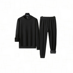 Cárdigan de cuello para hombre, Jersey de punto de Color sólido, forro polar de poliéster 100%, nueva capa Base de estilo informal de negocios para Otoño e Invierno - Product Image 2