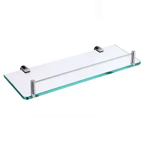 Straight shower storage shelf V1048 stainless steel glass shelf or bathroom shelves with SS railing