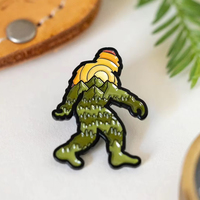 Sasquatch Bigfoot mode accessoires émail épinglettes personnalisé métal forme irrégulière motif broche dur doux émail broche Badge