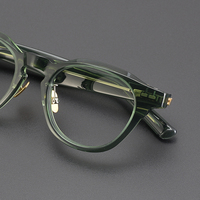 Lunettes de vue rondes pour femmes adultes, monture en acétate de verre, fabriquées à la main, de haute qualité, neuves, vintage, durables, vente en gros