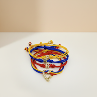 Bracelet personnalisé en or avec initiale et breloque CZ, bijou lettre en corde tressée colorée pour femmes et filles, vente en gros, fournisseur en vrac