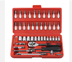 Juego de Herramientas de 46 Piezas con Llave de Trinquete de 1/4 de Pulgada, Acero al Cromo Vanadio, Portátil, para Bricolaje, Garantía de 3 Años - OEM/NON OEM Personalizable - Product Image 4