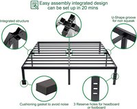 Nouveau Design, mobilier intelligent, facile à assembler, peu encombrant, lit pliant, king size, queen size, plateforme, cadre de lit en métal