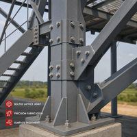 Structure en acier préfabriquée pour pont, cadre de support en acier, système de chemin de câbles préfabriqué pour projet de construction