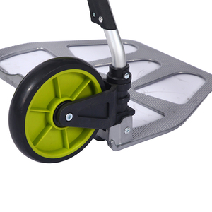 Folding Hand Truck Aluminum Luggage <b>Trolley</b> Heavy Duty Moving Cart 120 Kg Capacity <b>Portable</b> Warehouse Ramp - Product Image 2