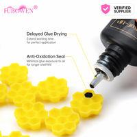 En gros Fubowen Anneau de colle jetable pour extensions de cils, nid d'abeille 7 trous, forme fleur de prunier, pour greffage
